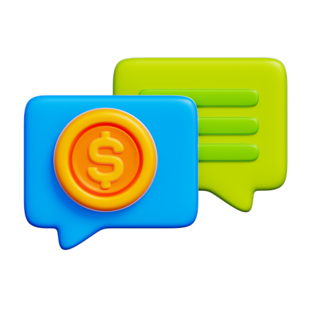 Conversa sobre dinheiro  3D Icon