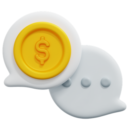 Conversa sobre dinheiro  3D Icon