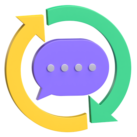 Setas de conversação  3D Icon