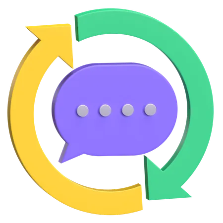 Setas de conversação  3D Icon