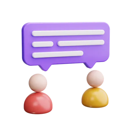 Conversación  3D Icon