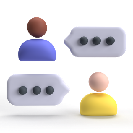 Conversación  3D Icon