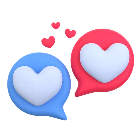 Conversación de amor  3D Icon