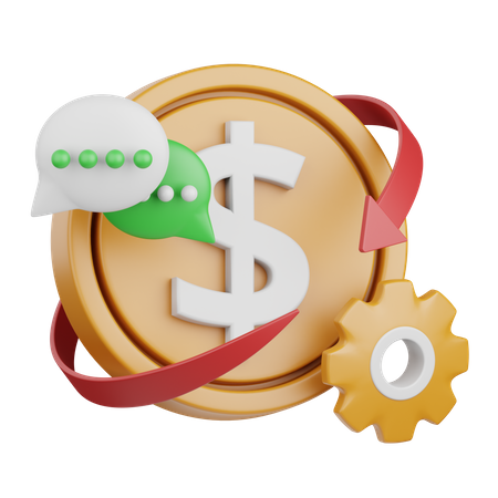Conversación de pago  3D Icon