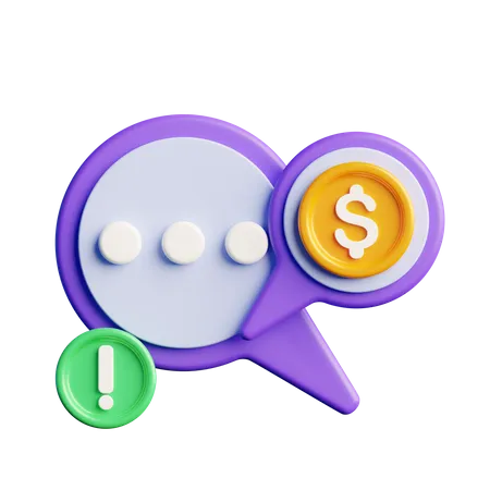 Conversación de pago  3D Icon