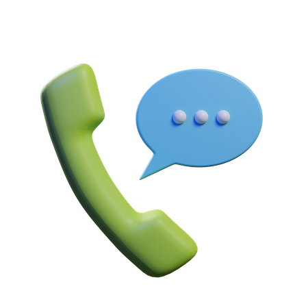 Conversación telefónica  3D Illustration
