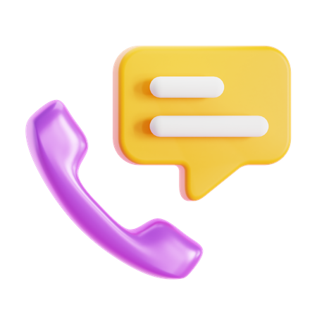 Conversación telefónica  3D Icon