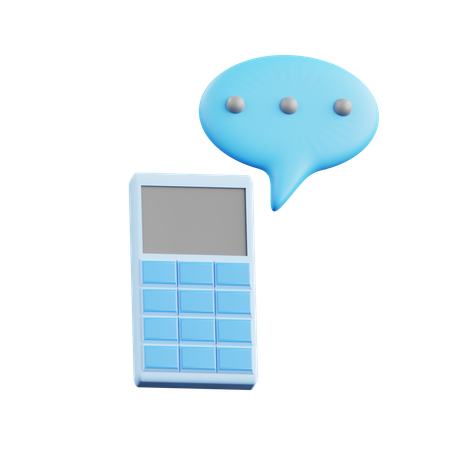 Conversando ao telefone  3D Icon