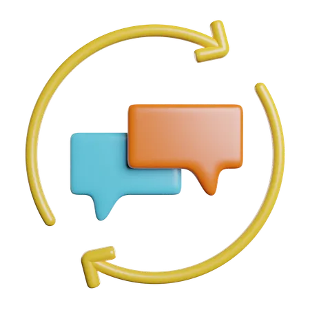 Conversation Chat Teamwork 3D Icon