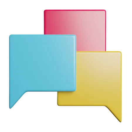 Conversation Chat Bubble 3D Icon
