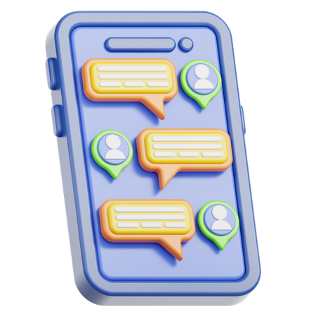 会話  3D Icon