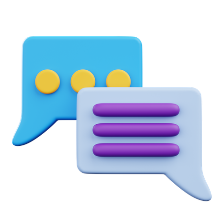 会話  3D Icon