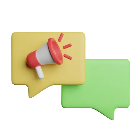 Conversation Marketing Broadcast 3D Icon
