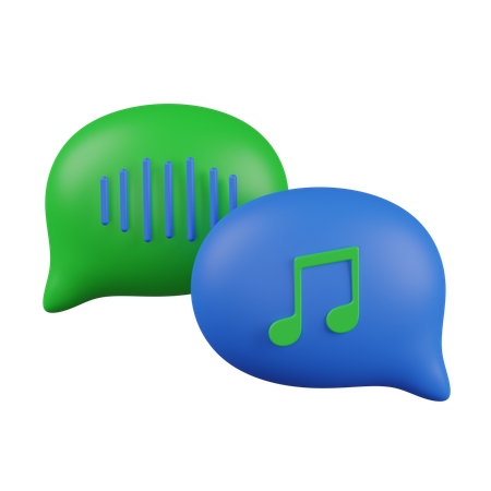 Conversation audio  3D Icon