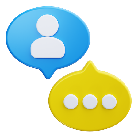 Conversation client  3D Icon