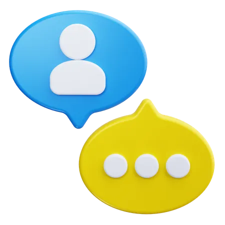 Conversation client  3D Icon