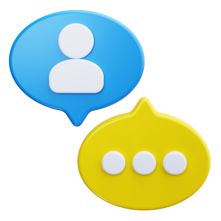 Conversation client  3D Icon
