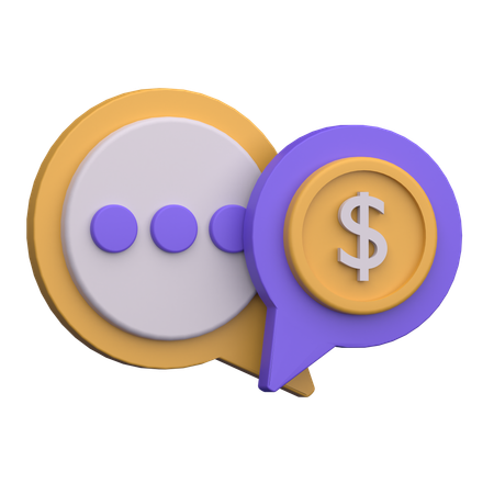 Conversation de paiement  3D Icon