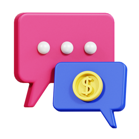 Conversation de paiement  3D Icon