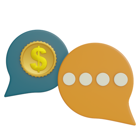 Conversation de paiement  3D Icon