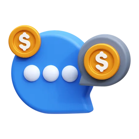 Conversation de paiement  3D Icon