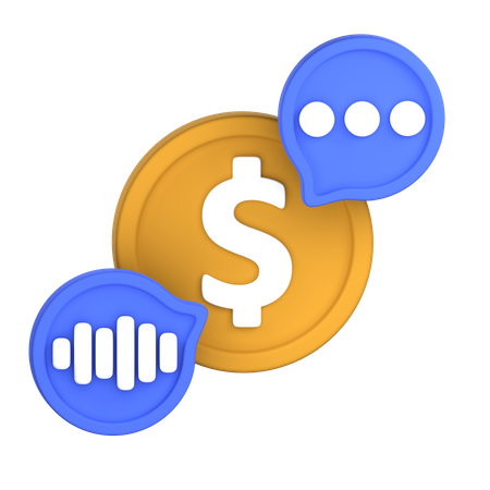 Conversation de paiement  3D Icon