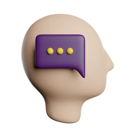 Conversation mentale  3D Icon