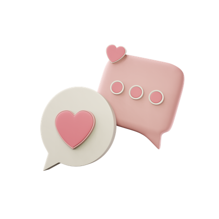 Conversation romantique  3D Icon