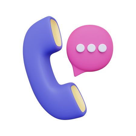 Conversation téléphonique  3D Illustration