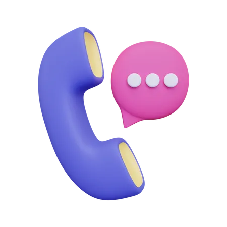 Conversation téléphonique  3D Illustration
