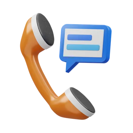 Conversation téléphonique  3D Icon