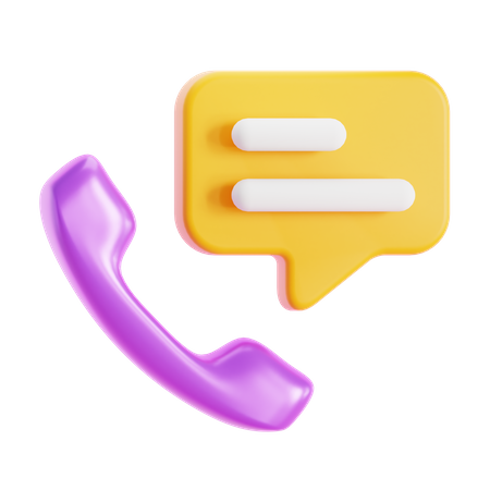 Conversation téléphonique  3D Icon