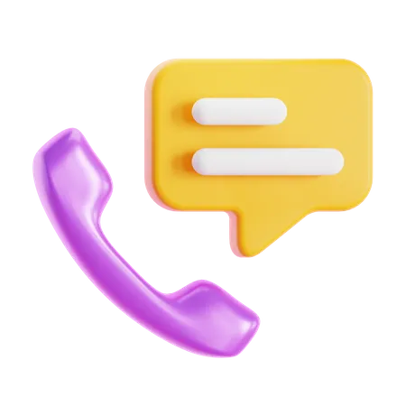 Conversation téléphonique  3D Icon