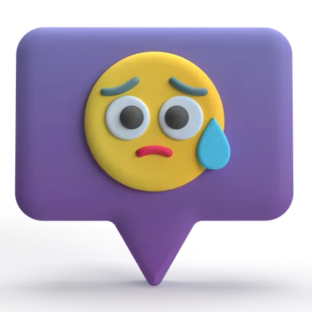 Conversation triste  3D Icon