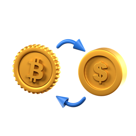 Convertir bitcoin a dolar  3D Icon