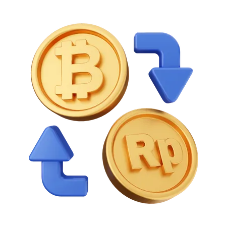Ilustracion Del Icono De Criptomoneda Bitcoin 3 D 3D Icon