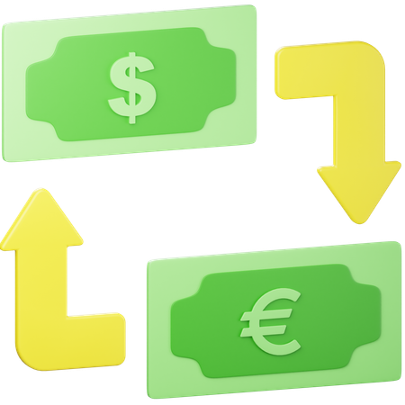 Conversión de Moneda  3D Icon