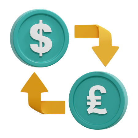 Conversión de Moneda  3D Icon