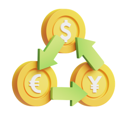 Conversión de Moneda  3D Icon