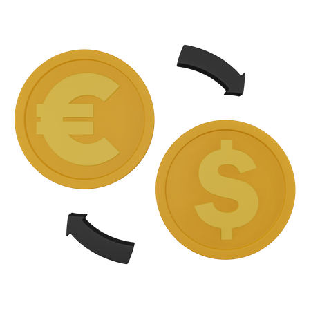 Conversión de Moneda  3D Icon