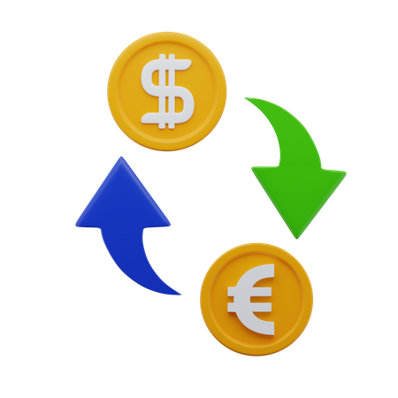 Conversión de Moneda  3D Icon