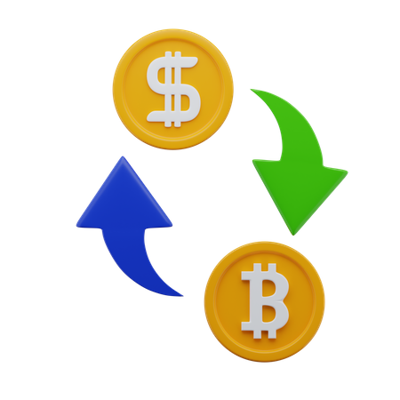 Conversión de Moneda  3D Icon