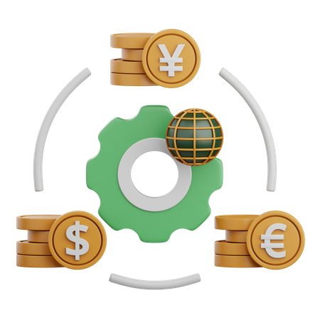 Conversión de Moneda  3D Icon
