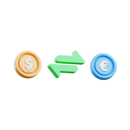 Conversión de Moneda  3D Icon