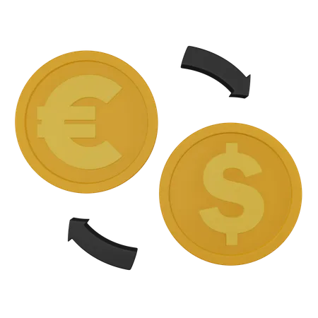 Conversión de Moneda  3D Icon