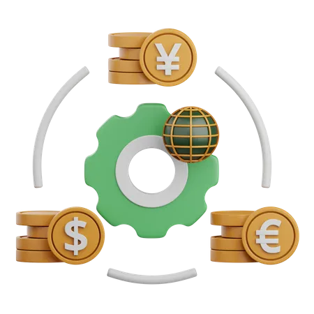 Conversion De Moneda De Representacion 3 D Aislada Util Para Banca Moneda Finanzas Y Diseno De Negocios 3D Icon