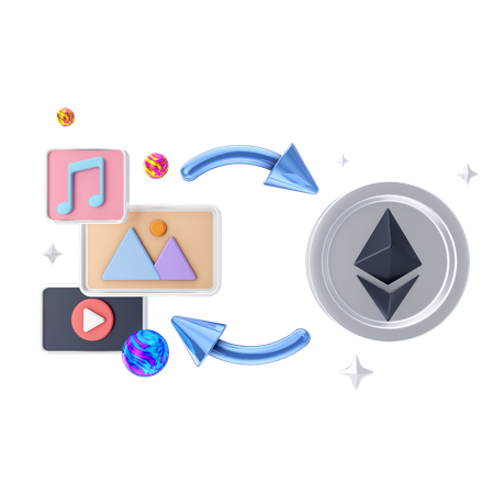 Conversión nft  3D Icon