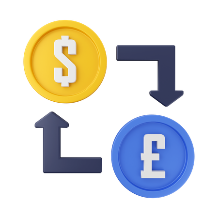 Convert Currency  3D Icon