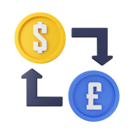 Convert Currency 3D Illustration