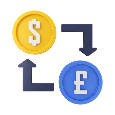 Convert Currency  3D Illustration